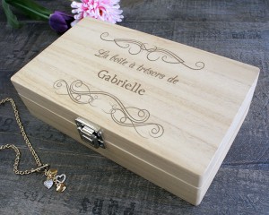 boite à bijoux gravée personnalisée