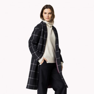 veste en laine à carreaux
