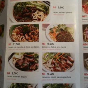 menu my noodles paris