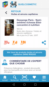 application cosmétiques danger